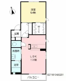 パークヒルB棟【1階】の間取り