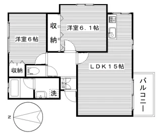 井草ハイツBCD【2階】の間取り