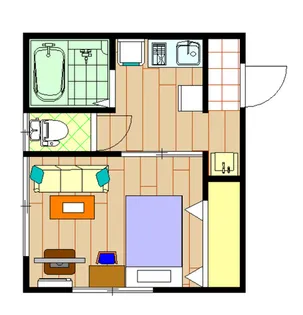 ファーニッシュド・ステイ下諏訪温泉【2階】の間取り