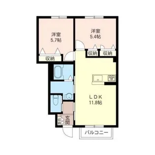 ヴィラ・エステートA【1階】の間取り