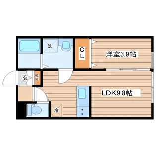 アルカンシエルC【1階】の間取り
