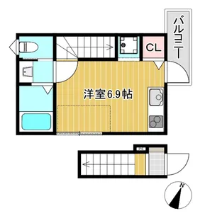 リヴァティ保谷【2階】の間取り