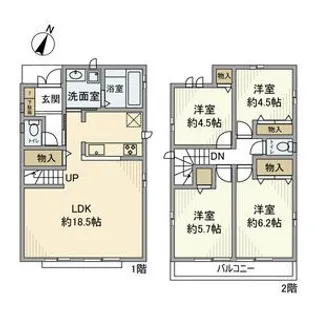 東京都日野市多摩平3【一戸建】の間取り