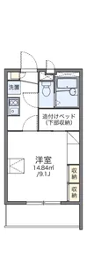 大阪府大阪市住之江区浜口西3【マンション】の間取り