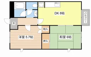 セラヴィ【1階】の間取り