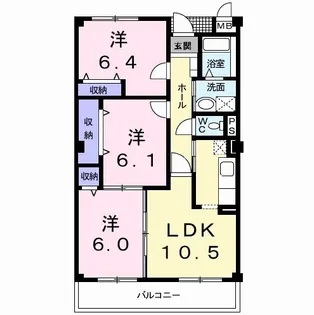 プラッツキーファー【1階】の間取り
