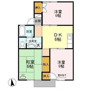 プレジール堀溝 B棟【2階】の間取り