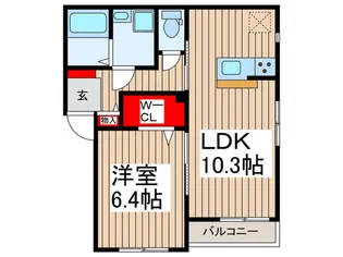 アルモニー高鼻【1階】の間取り