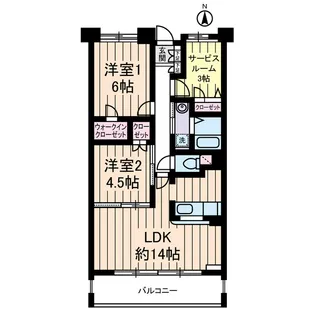 エコタワーバオバブ【3階】の間取り