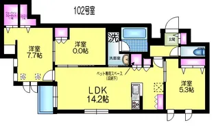 リアン八潮【1階】の間取り