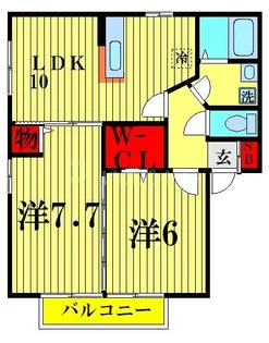 埼玉県さいたま市西区大字西遊馬【アパート】の間取り