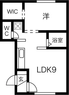 1LDKの間取り画像
