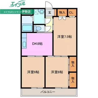 ドミール橋爪【3階】の間取り