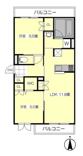 メゾン シャルール【1階】の間取り