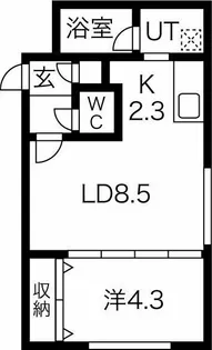 アメニティスペース月寒中央【3階】の間取り