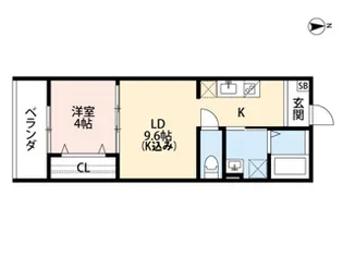 フォルテ大今里【2階】の間取り