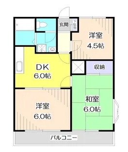 埼玉県所沢市小手指町2【アパート】の間取り