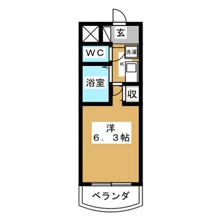 東京都多摩市一ノ宮1【マンション】の間取り