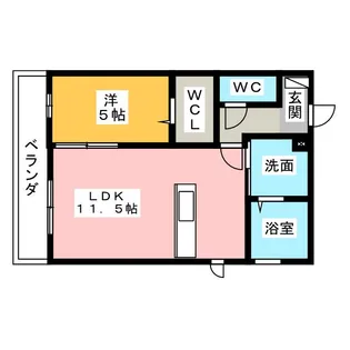 メゾン長栄【2階】の間取り