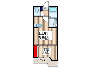仮)新河岸共同住宅【2階】の間取り