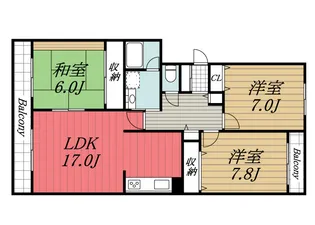 千葉県千葉市緑区おゆみ野中央8【マンション】の間取り