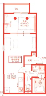 GRADUS藤沢【3階】の間取り