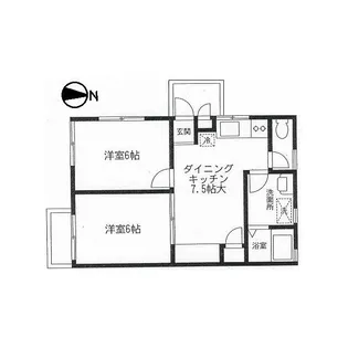 スカイハイツ湘南【1階】の間取り