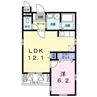 シャロン武蔵関【2階】の間取り