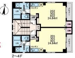 EPガーデン両国【2階】の間取り