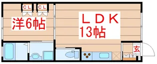 スプリングコート薬師高砂堀通り【2階】の間取り