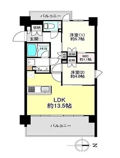 ローレルアイ白金【7階】の間取り