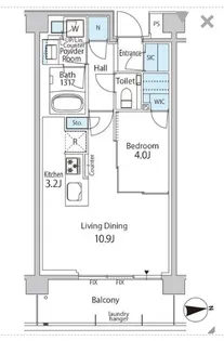 グリーンレジデンス赤坂【1階】の間取り