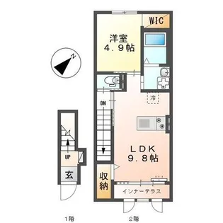 ルミエール幸田【2階】の間取り
