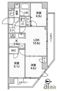 東京都国立市東1【マンション】の間取り