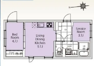 東京都杉並区高井戸西1【マンション】の間取り