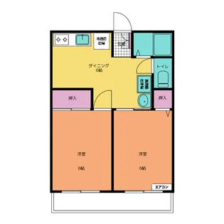 マリブガーデン小田原富水【1階】の間取り
