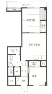 パシフィック第2門前仲町【8階】の間取り