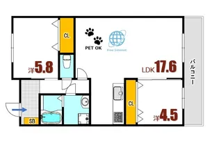 セブンプロート天応大浜【2階】の間取り