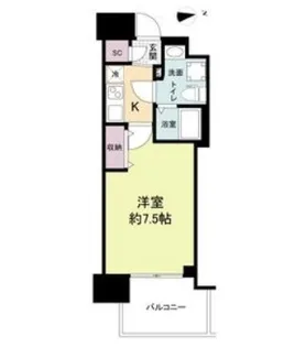 セレニテ谷九プリエ【4階】の間取り