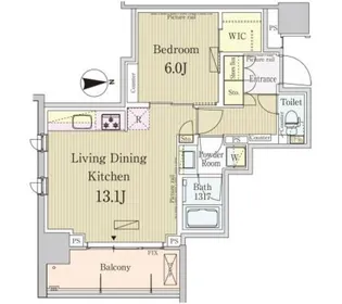 パークアクシス池田山【10階】の間取り