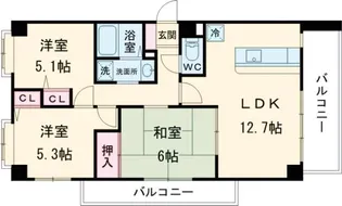 グリーンヒルみくまり【2階】の間取り