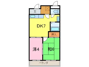 グランデージ元浜【4階】の間取り