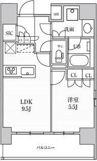 シーズンフラッツ上野稲荷町【4階】の間取り
