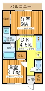 東松原フラッツ【1階】の間取り