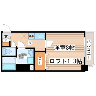 榴岡レジデンス壱番館【8階】の間取り