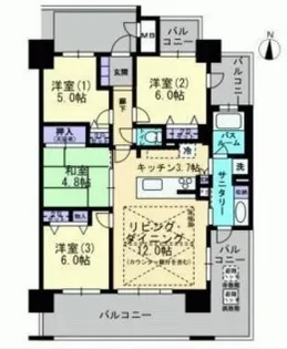 アルファステイツ総社中央【9階】の間取り