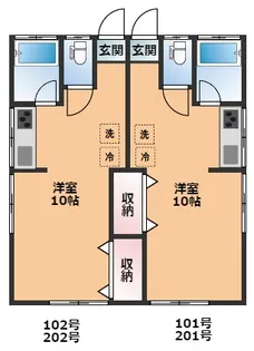 ラビュー花小金井【1階】の間取り