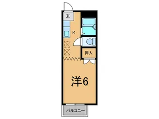 メゾンクレ-ルB棟【2階】の間取り