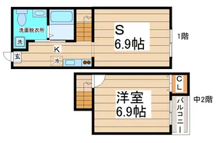 Gran de 愛宕橋【1階】の間取り