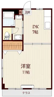 シャトーフロール【1階】の間取り